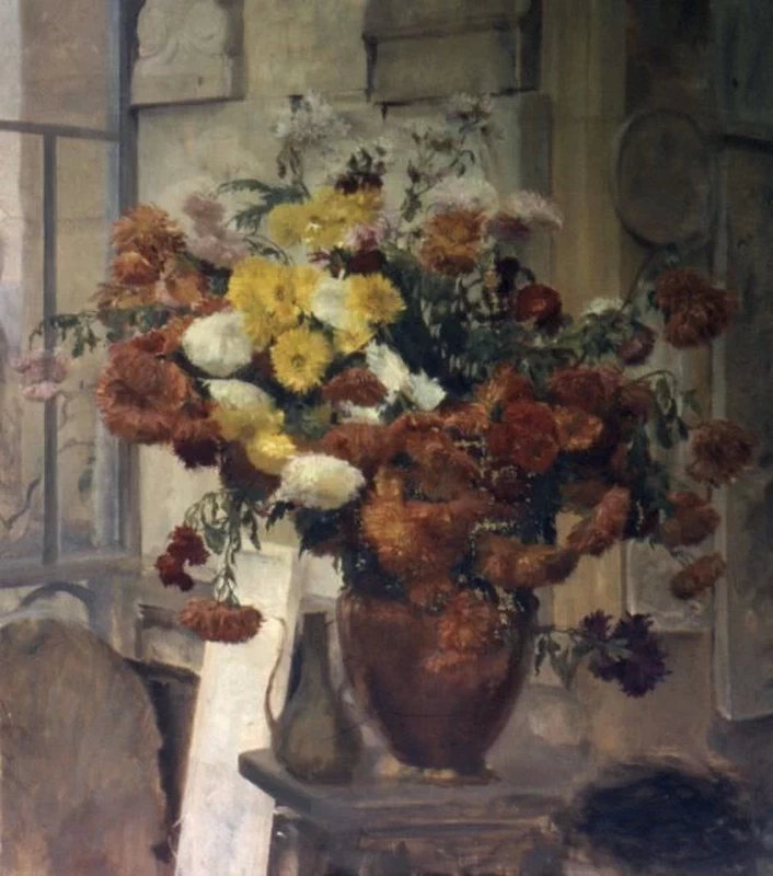 Crisantemi nella serra - dal Saint, Cloud, museo Avelines